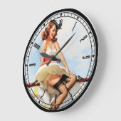 Pin-Up Girl Wall Clock Grote Klok (Hoek)