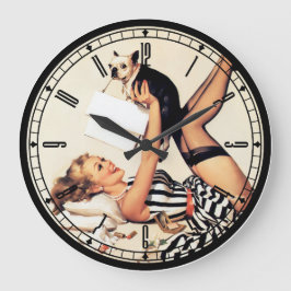Pin-Up Girl Wall Clock Grote Klok