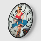 Pin-Up Girl Wall Clock Grote Klok (Hoek)
