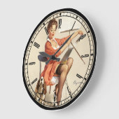 Pin-Up Girl Wall Clock Grote Klok (Hoek)