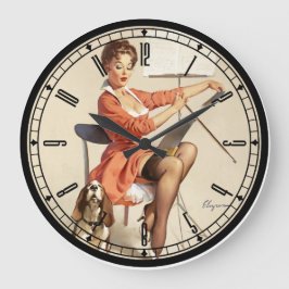 Pin-Up Girl Wall Clock Grote Klok