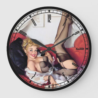 Pin-Up Girl Wall Clock Grote Klok