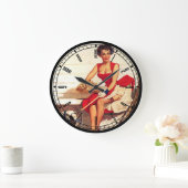 Pin-Up Girl Wall Clock Grote Klok (Huis)