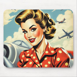 Pin Up Girl WW2 Mousepad Muismat