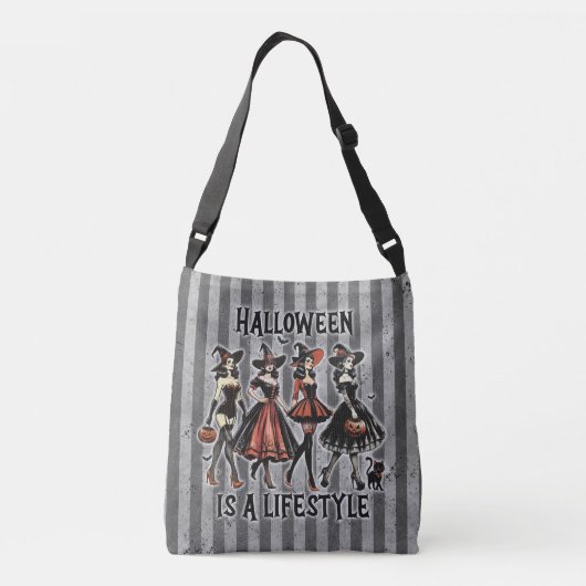  Pin-Up Halloween Heksen Crossbody Tas (Achterkant)