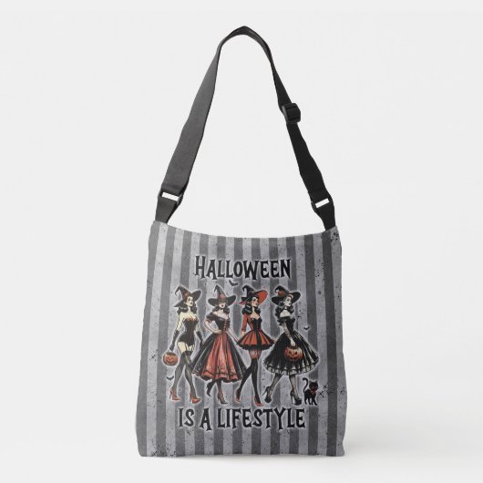  Pin-Up Halloween Heksen Crossbody Tas (Voorkant)