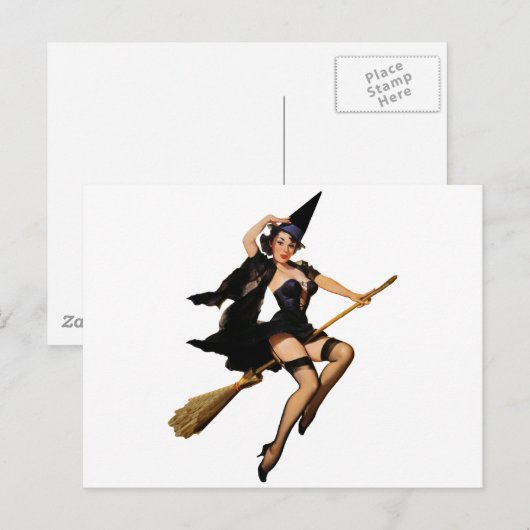 pin-up heks briefkaart (Voorkant / Achterkant)