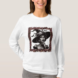 Pin-up heks Halloween T-shirt