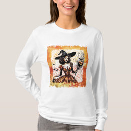 Pin-up Heks Halloween T-shirt