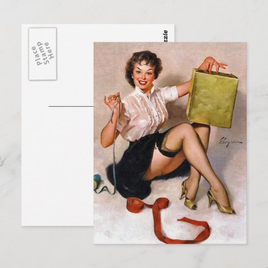 Pin-up het Cadeau van de Wrapping Briefkaart (Voorkant / Achterkant)