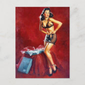 Pin-up krijgen gedrukt briefkaart (Voorkant)