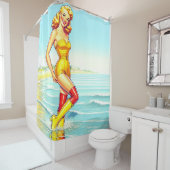 Pin Up Lady Douchegordijn (In situ)