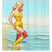 Pin Up Lady Douchegordijn (Voorkant)