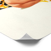 Pin-Up Lady met verrekijker Poster (Hoek)