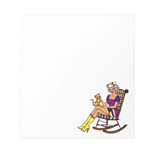  Pin-up Lady Notitieblok (Voorkant)