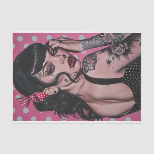 Pin Up Meisje10 Tissuepapier (Voorkant)