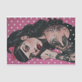 Pin Up Meisje11 Tissuepapier