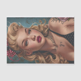 Pin Up Meisje14 Tissuepapier