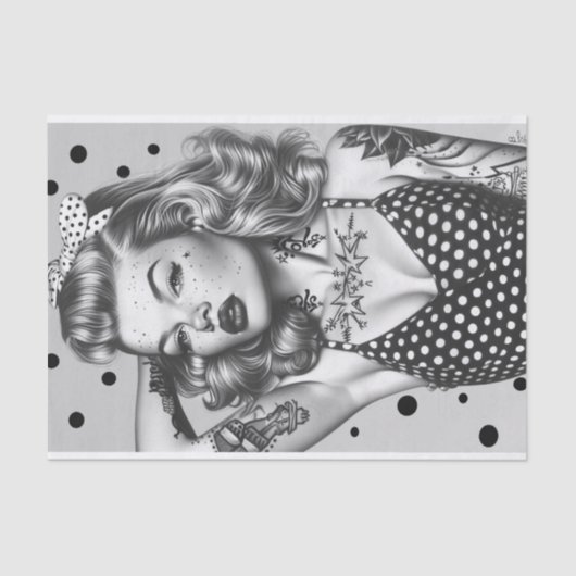 Pin Up Meisje16 Tissuepapier (Voorkant)