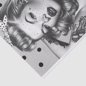 Pin Up Meisje16 Tissuepapier (Detail)