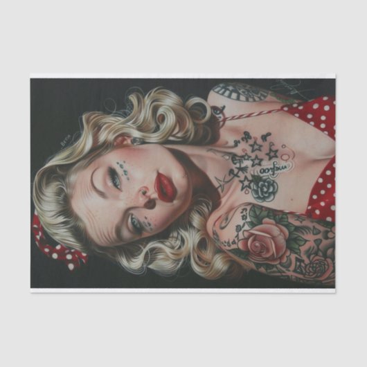 Pin Up Meisje17 Tissuepapier (Voorkant)