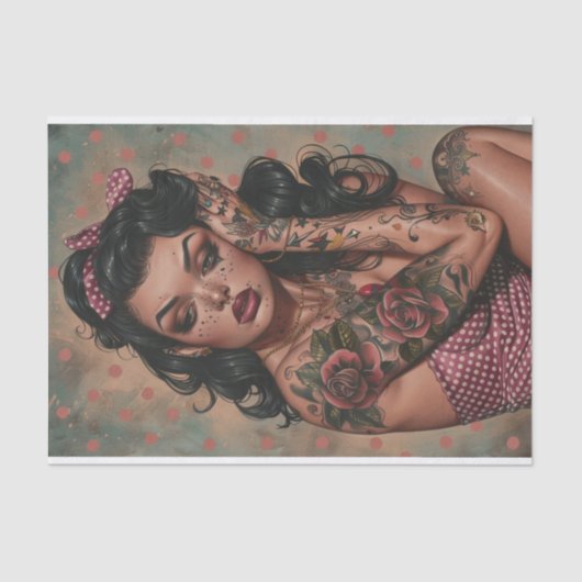  Pin Up Meisje1 Tissuepapier (Voorkant)