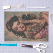  Pin Up Meisje1 Tissuepapier (Craft)