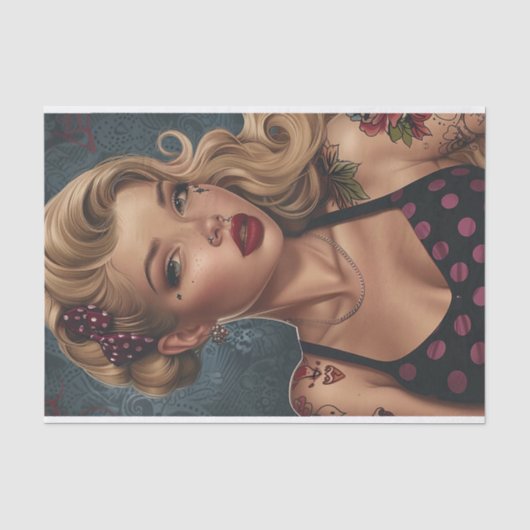 Pin Up Meisje20 Tissuepapier (Voorkant)