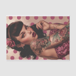 Pin Up Meisje3 Tissuepapier