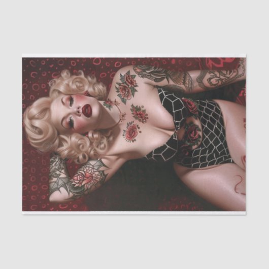 Pin Up Meisje9 Tissuepapier (Voorkant)