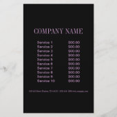 Pin-up meisje cosmetoloog haar make-up artiest flyer (Achterkant)