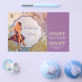 Pin-up meisje cosmetoloog haar make-up artiest flyer (Enkel)