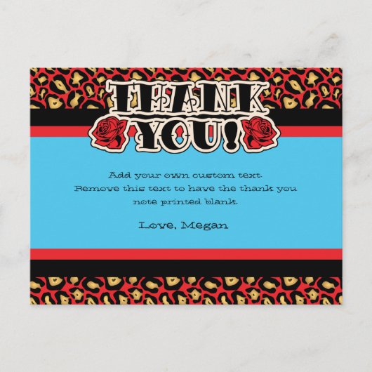 Pin-up meisje, dank je kaarten (Voorkant)