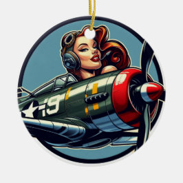 Pin-up-meisje Keramisch Ornament