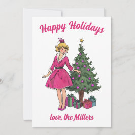 Pin Up Meisje Kerst Kaarten