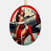 Pin-up Meisje Kerstmis Ornament (Rechts)