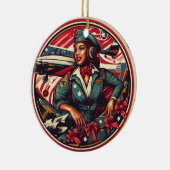 Pin-up Meisje Kerstmis Ornament (Rechts)