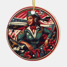 Pin-up Meisje Kerstmis Ornament