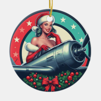 Pin-up Meisje Kerstmis Ornament