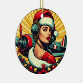 Pin-up Meisje Kerstmis Ornament (Rechts)