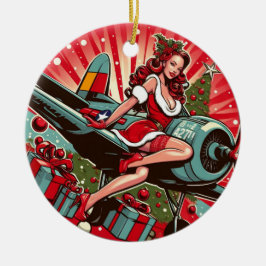 Pin-up Meisje Kerstmis Ornament