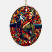 Pin-up Meisje Kerstmis Ornament (Rechts)