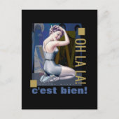 Pin-Up Meisje met industriële achtergrond Briefkaart (Voorkant)