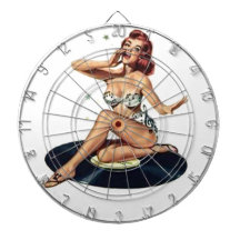 Pin-up-meisje op record