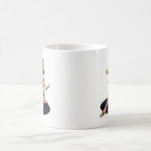 Pin-up-meisje op record koffiemok (Center)