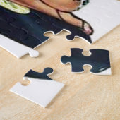 Pin-up-meisje op record legpuzzel (Zijkant)