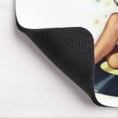 Pin-up-meisje op record muismat (Hoek)