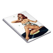 Pin-up-meisje op record notitieboek (Rechterzijde)