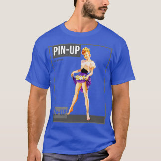 Pin-up meisje vintage pinup-tijdschrift 40 t-shirt