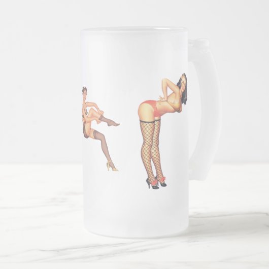 Pin-Up Meisjes Cadeau Koffie Mok (Voorkant rechts)